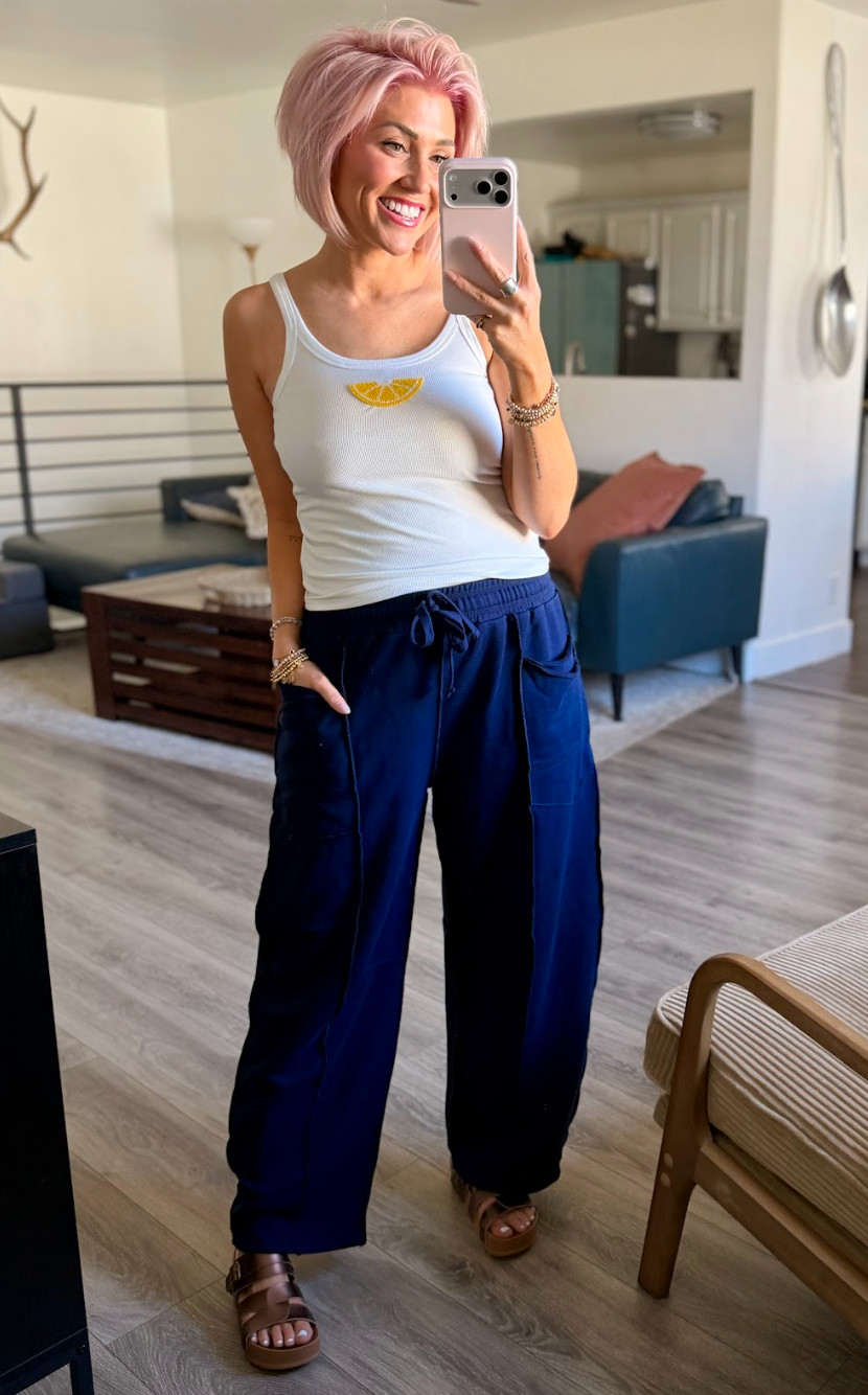 Loving this comfy and stylish outfit! Perfect for a day out. Top: Small // Pants: Medium // Shoes: TTS 

 #LTKootd #LTKOver40 #LTKSaleAlert