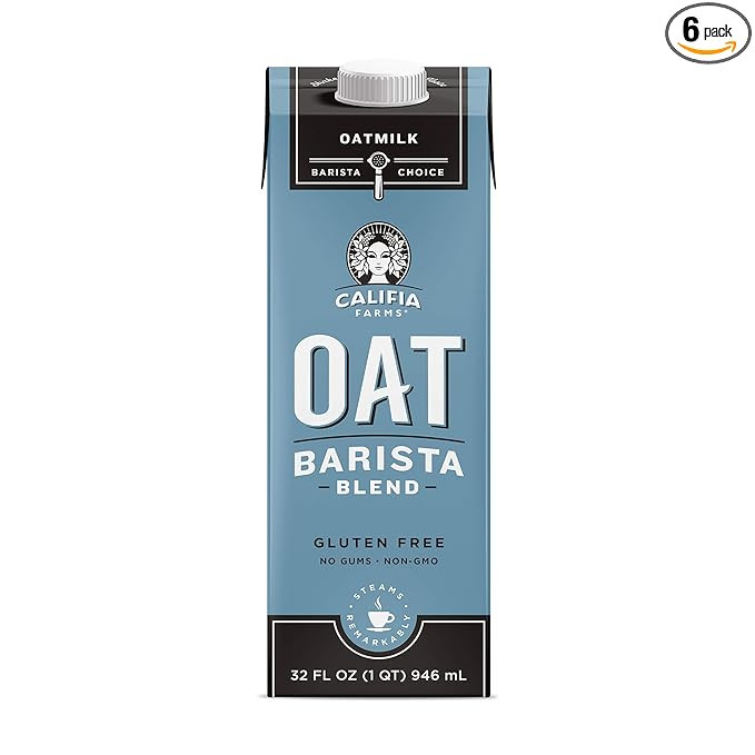 Califia Farms - Oat Milk, Original Barista Blend, 32 Oz (Pack of 6) | Dairy Free | Creamer | Vega... | Amazon (US)