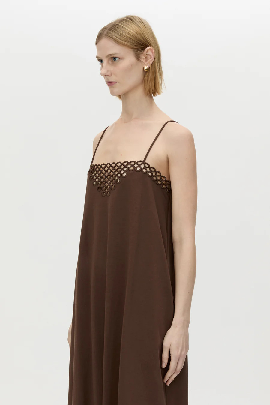 Lolani Embroidered Maxi Dress in Chocolate Brown - CAMILLA AND MARC® C&M | CAMILLA AND MARC (ANZ)