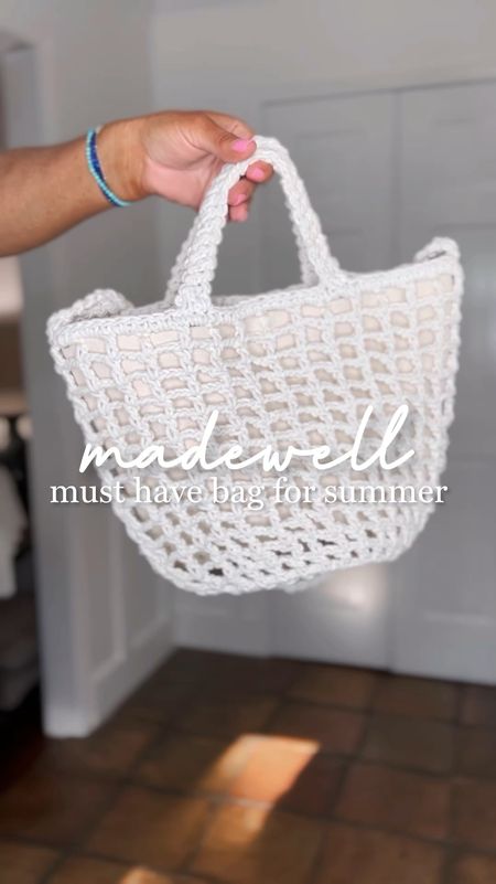 The cutest little bag for Summer from Madewell

It’s available in three colors : ivory, black, and poppy; a fun coral red

$65 / rope style crochet bucket bag with a snap closure and interior canvas lining. 
It has two carry handles and one long Crossbody strap .

#LTKSeasonal #LTKFindsUnder100 #LTKItBag