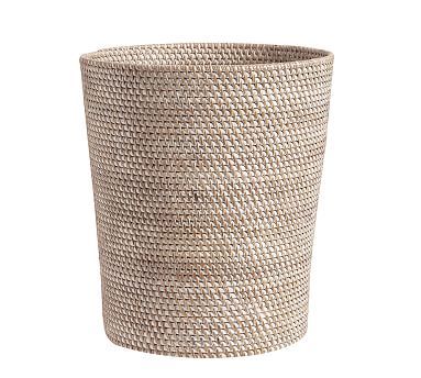 Tava Wastebasket - Whitewash | Pottery Barn (US)