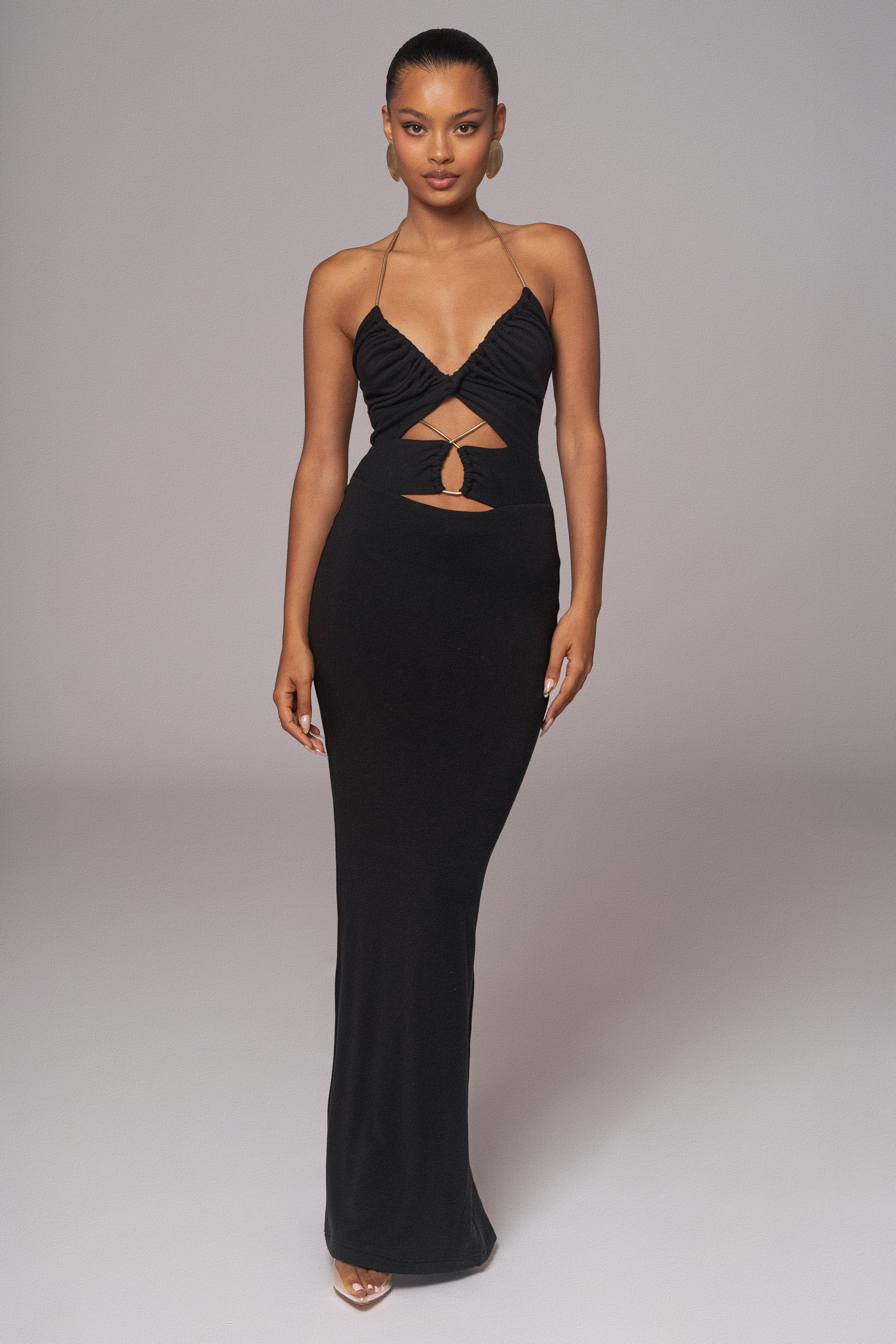 Black Secret Bloom Maxi Dress XS | JLUXLABEL