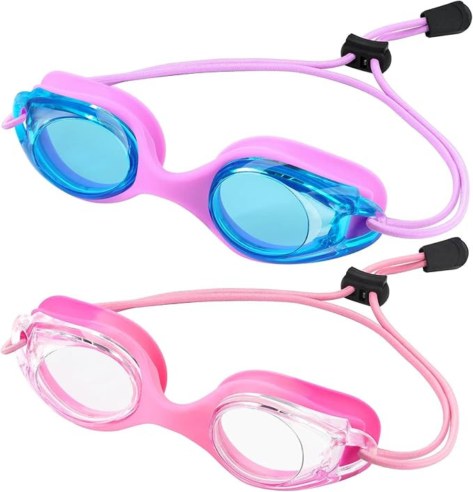Vvinca Kids Swim Goggles with Bungee Strap No Leaking Anti Fog Toddler Goggles with Quick Adjust ... | Amazon (US)