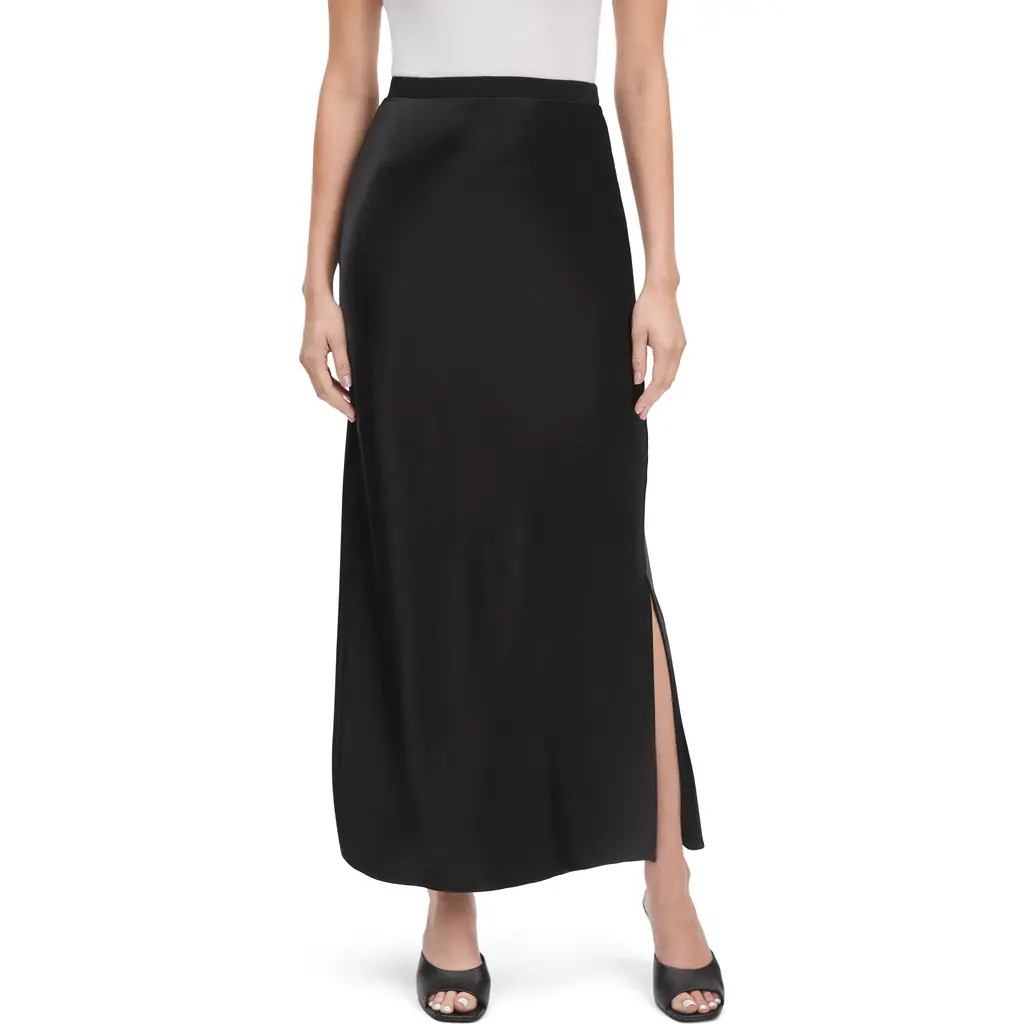 Favorite Daughter The Josie Satin Skirt in Black at Nordstrom, Size Small | Nordstrom
