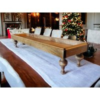 Wood Riser With Feet Modern Farmhouse Decor Rustic Home Table Tray Centerpiece French Country Coffee | Etsy (US)