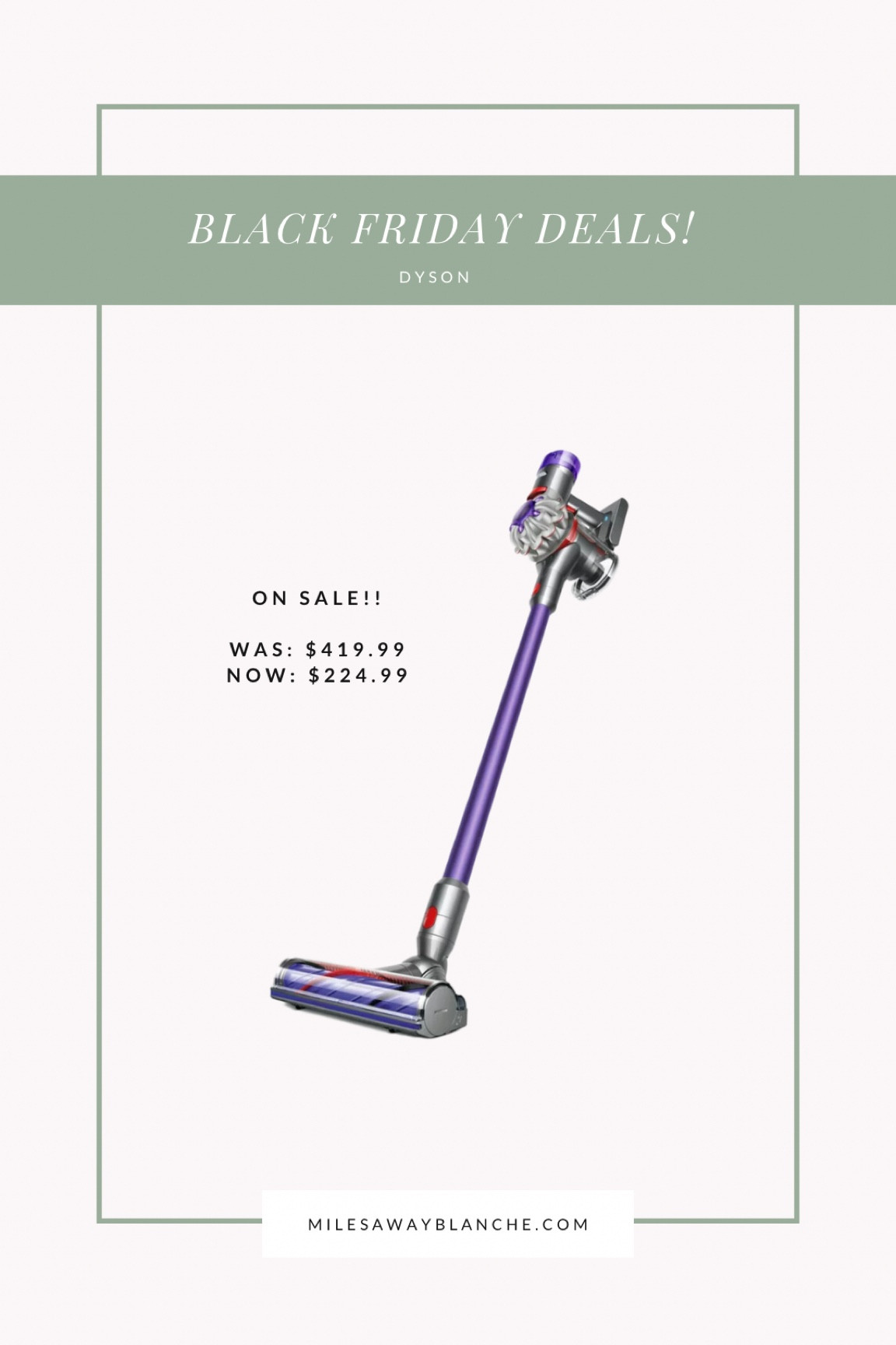 Dyson cordless vacuum!! On sale - original $419.99 and now $224.99! 

#LTKHoliday #LTKCyberWeek #LTKGiftGuide