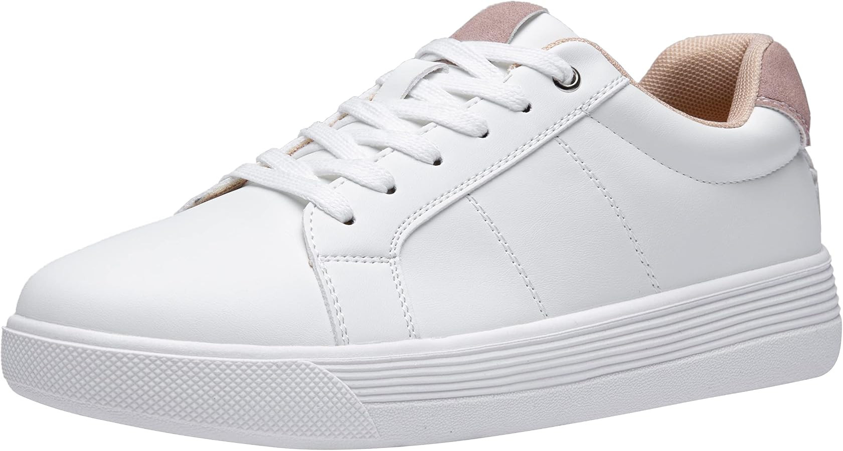 Vepose 8013 White Sneakers for Women, Casual Fashion Flat Low Top Comfortable Classic Shoes | Amazon (US)