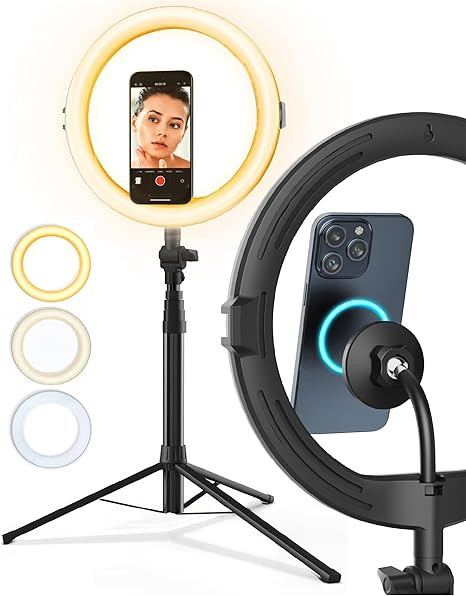 Galvanox Magnetic Ring Light Stand for iPhone Content Creators - Compatible with MagSafe Magnet P... | Amazon (US)