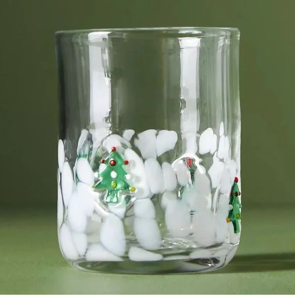 Anthropologie festive icon juice glass *christmas tree* NEW! | Poshmark