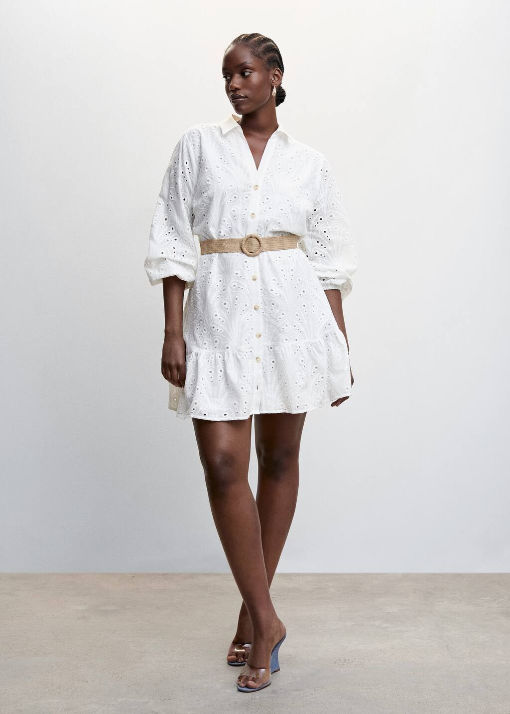 Belt shirt dress -  Woman | Mango Netherlands | MANGO (NL)