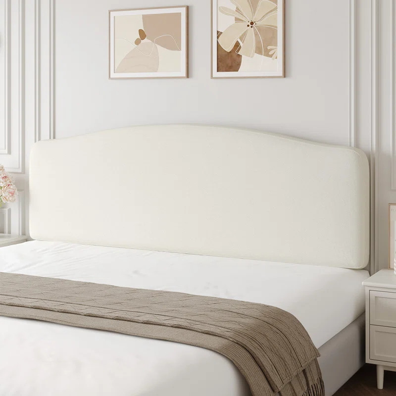 Upholstered Headboard with Ergonomic Wedge Backrest and Adjustable Height for 8"-14" Mattress, Sc... | Wayfair North America