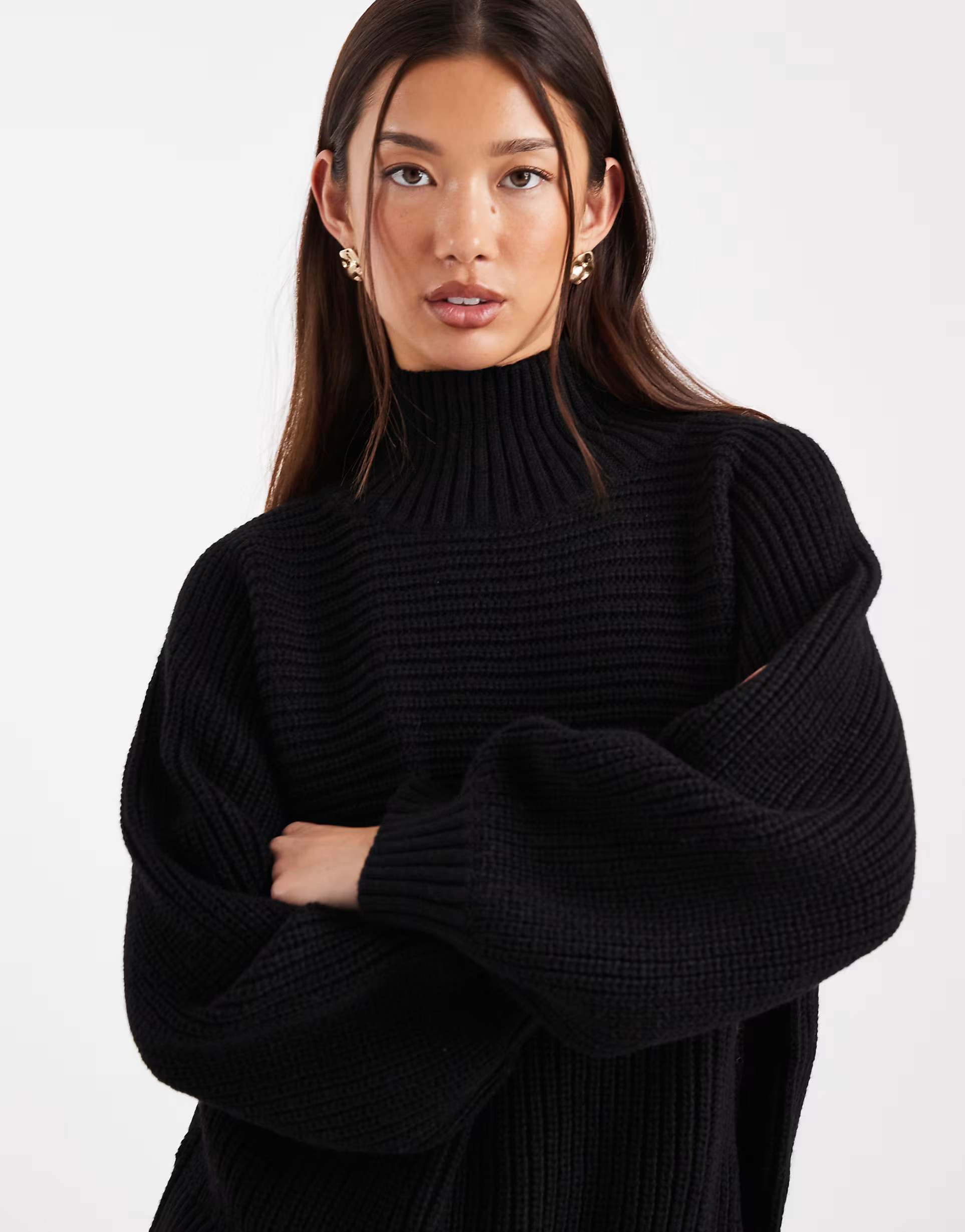Monki Libby high neck jumper in black | ASOS | ASOS (Global)