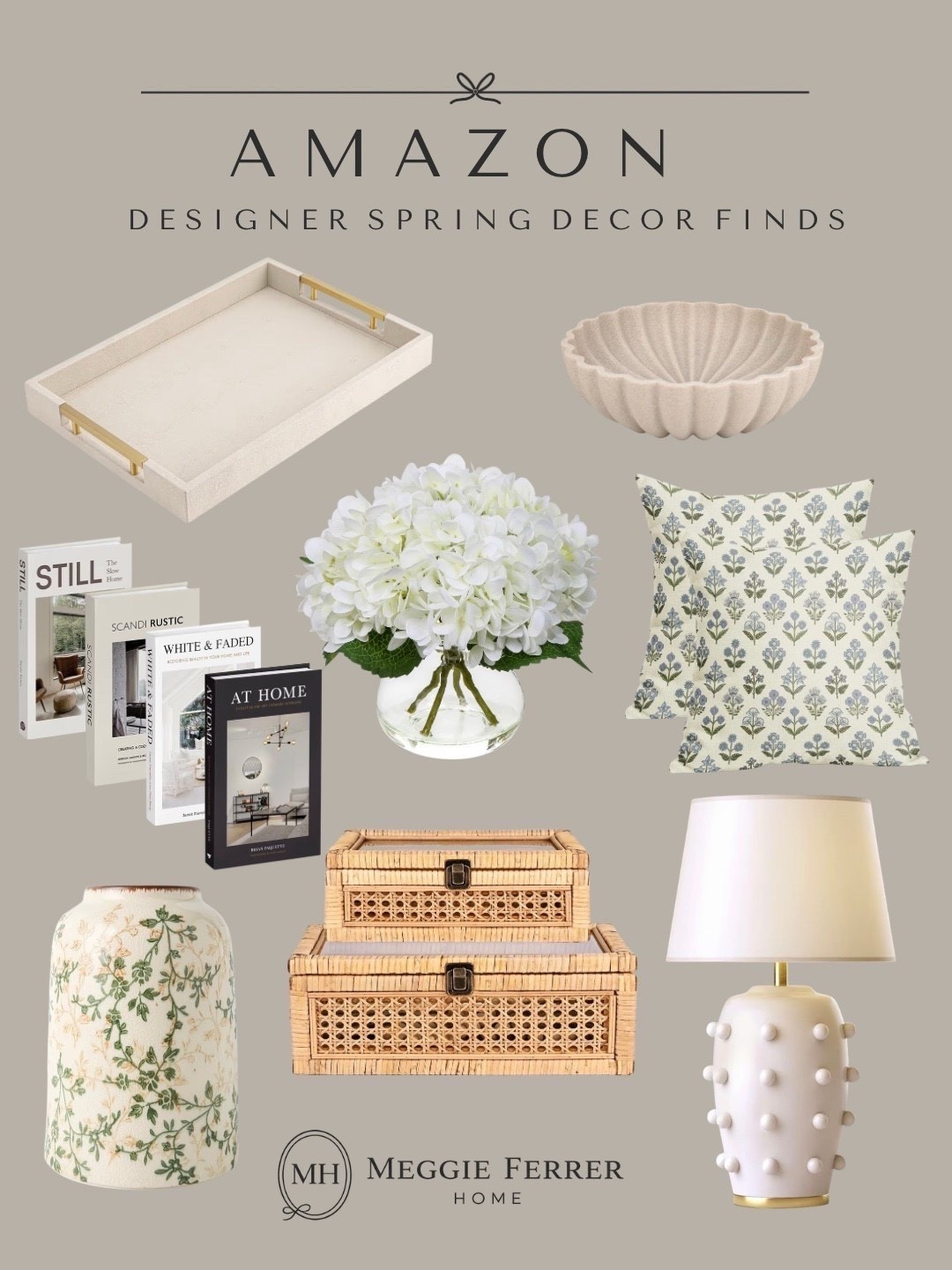 Amazon spring finds that look way more high-end than they are 🤍

I’ve been slowly swapping in lighter, softer pieces for spring and these instantly made everything feel more elevated… but still cozy (my favorite combo).

From the prettiest textured bowl to these floral pillows and woven accents… it’s giving that designer look without the designer price ✨