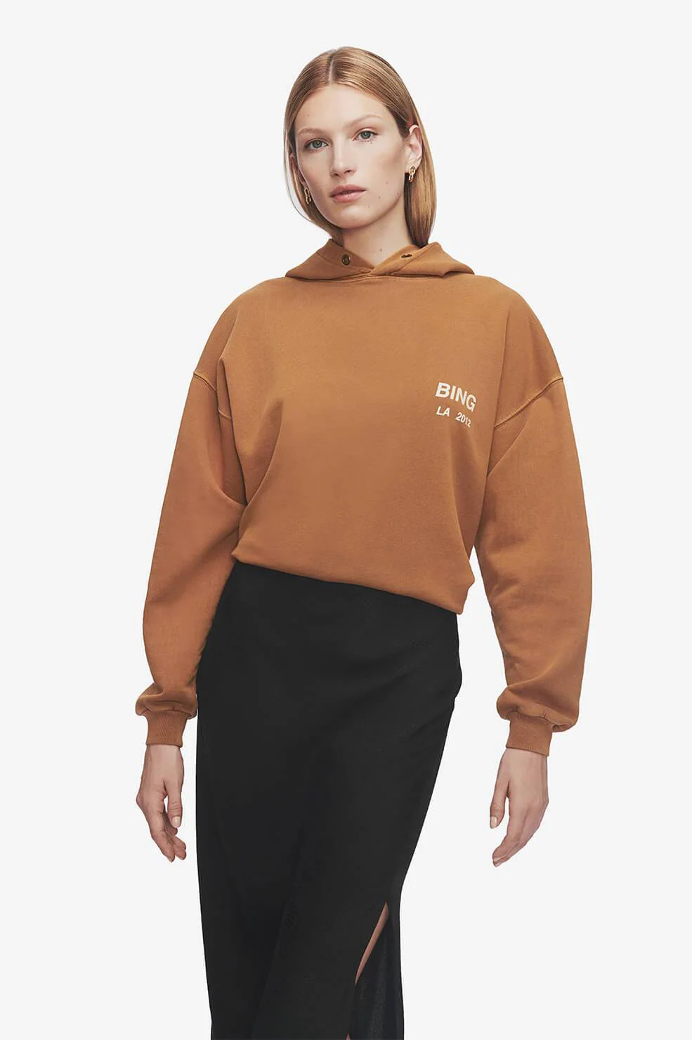 Rowe Hoodie Sweatshirt - Camel | ANINE BING