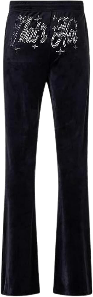 Paris Hilton That's Hot Pant - Cozy Ultra-Plush Velour Tracksuit for Women Black | Amazon (US)