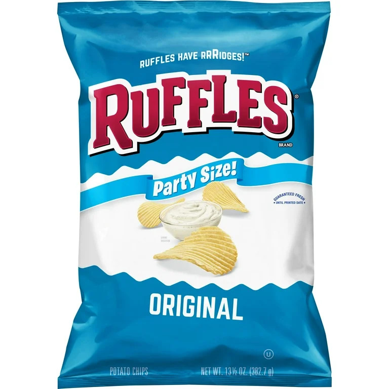 Ruffles Original Potato Chips, Party Size, 13.5 oz Bag | Walmart (US)