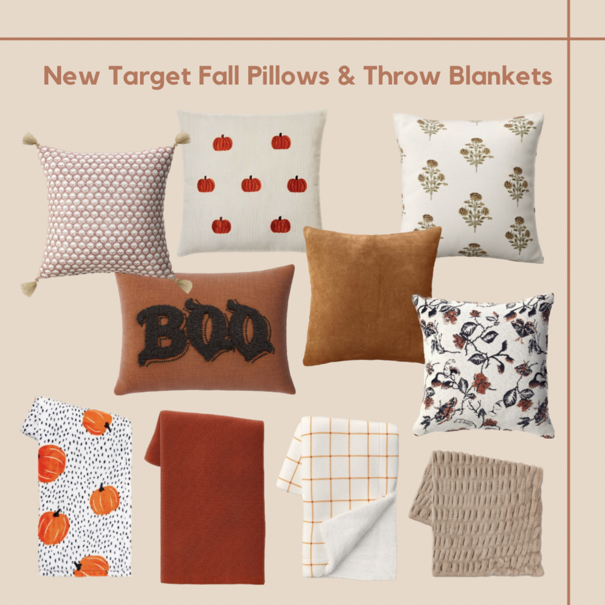 Fall Pillows & Throw Blankets at Target!! 

#LTKunder50 #LTKhome #LTKSeasonal