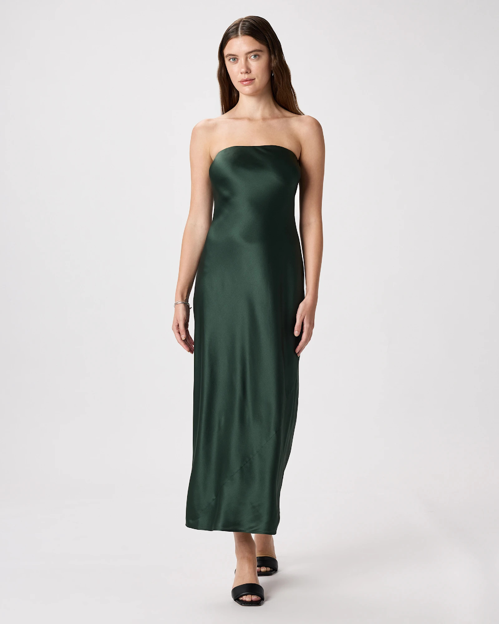 100% Washable Silk Strapless Midi Dress | Quince