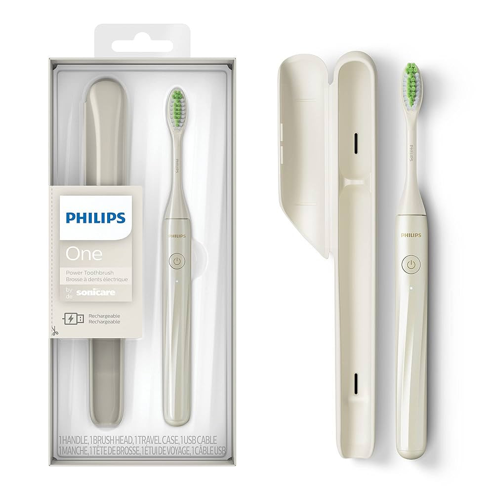 Philips Sonicare One by Sonicare Rechargeable Toothbrush, Snow, HY1200/27 | Amazon (US)