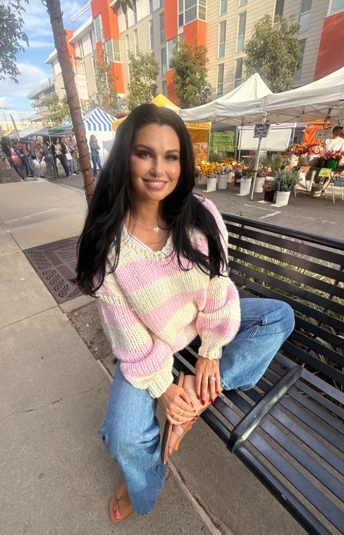 Spring Outfit! 🌸

Wide leg, high waisted, jeans with a cute pink and cream striped sweater from @Beginning Boutique US and tan flats is a casual and comfy look.

#nudeshoes #denimjeans #slides #marneystidbits #sweater



#LTKdayinmylife #LTKootd #LTKvlog