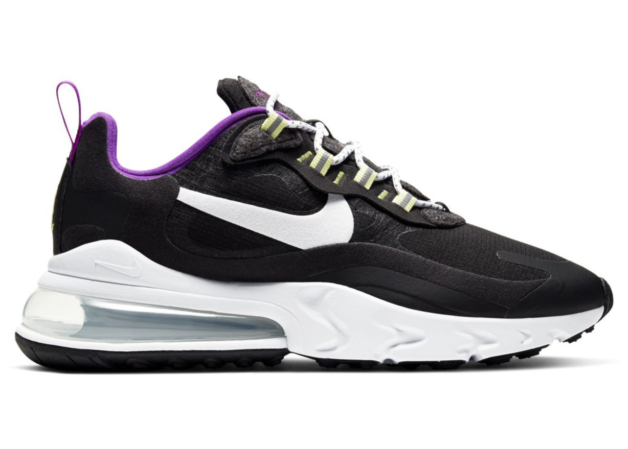 Nike Air Max 270 React SE Vivid Purple (Women's) Sneakers in Black/White | StockX