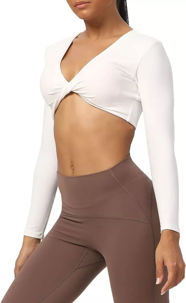 Aoxjox Long Sleeve Crop Tops for … curated on LTK