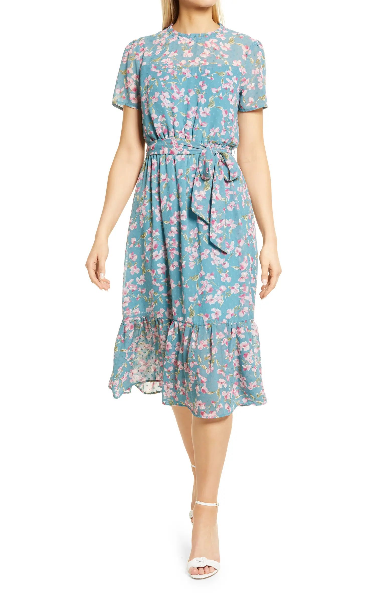 Romantic Floral Midi Dress | Nordstrom