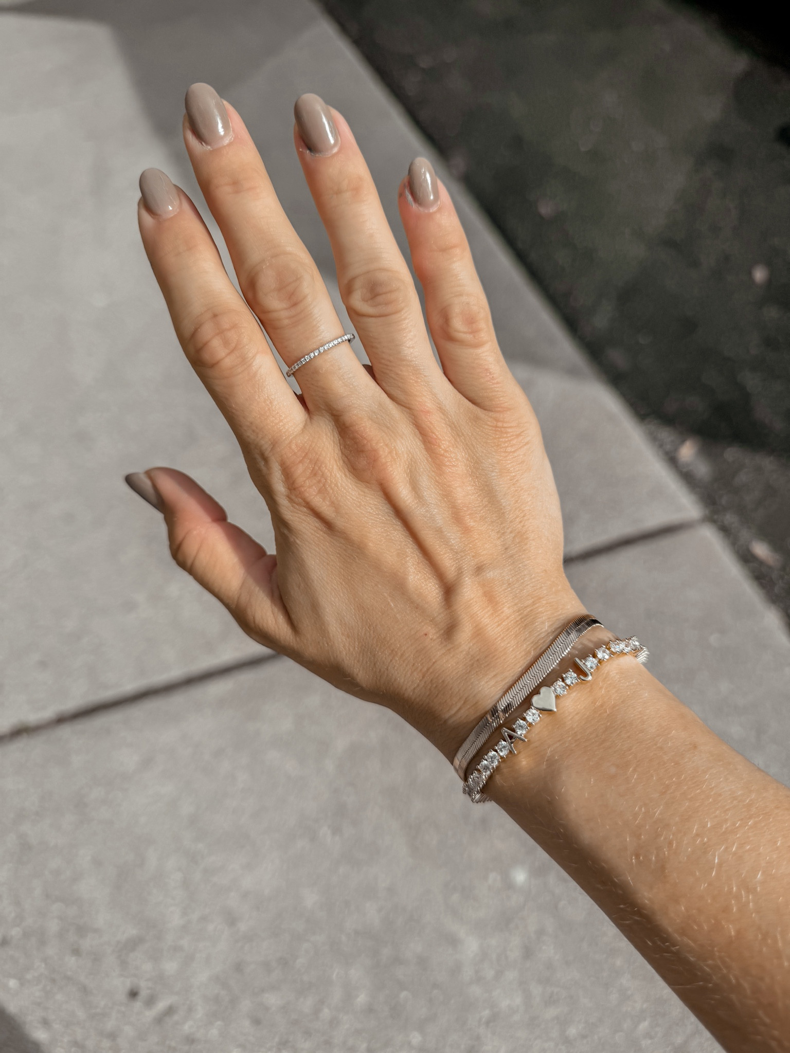 My two favorite bracelets 🫶🏼 tennis bracelet with initials and a python chain. Dainty gold jewelry 

#LTKGiftGuide #LTKStyleTip #LTKFindsUnder100