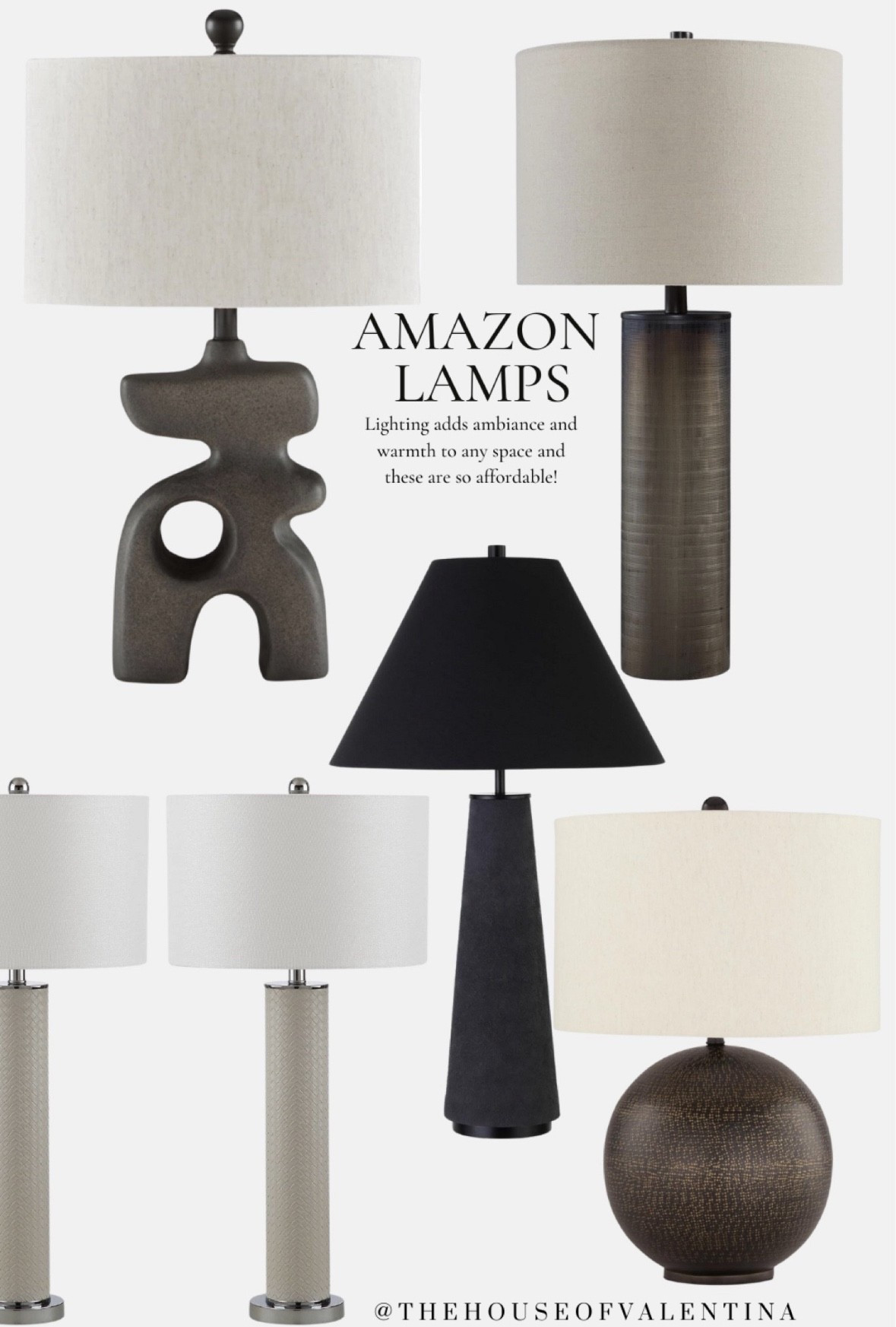 Lighting adds ambiance and warmth to any space and these are so affordable! Amazon lamps


#LTKSaleAlert #LTKOver40 #LTKHome