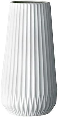 Bloomingville Tall White Ceramic Fluted Vase | Amazon (US)