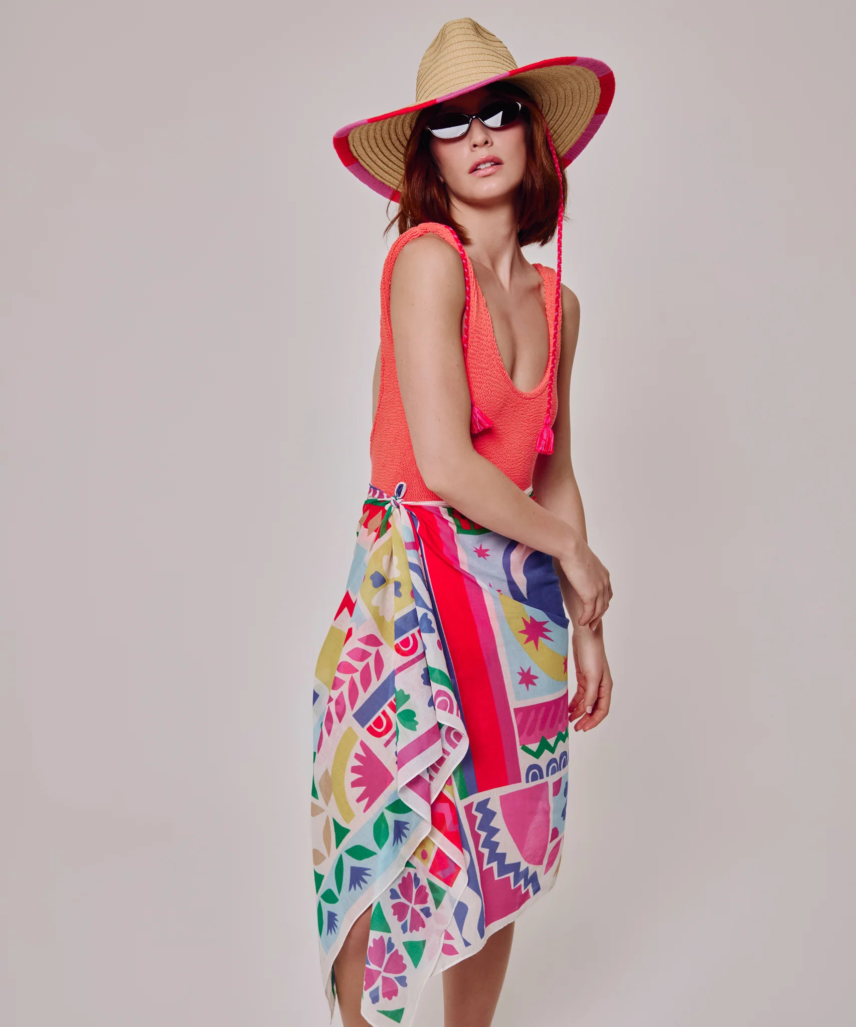 Solstice Collage Sarong | Echo New York