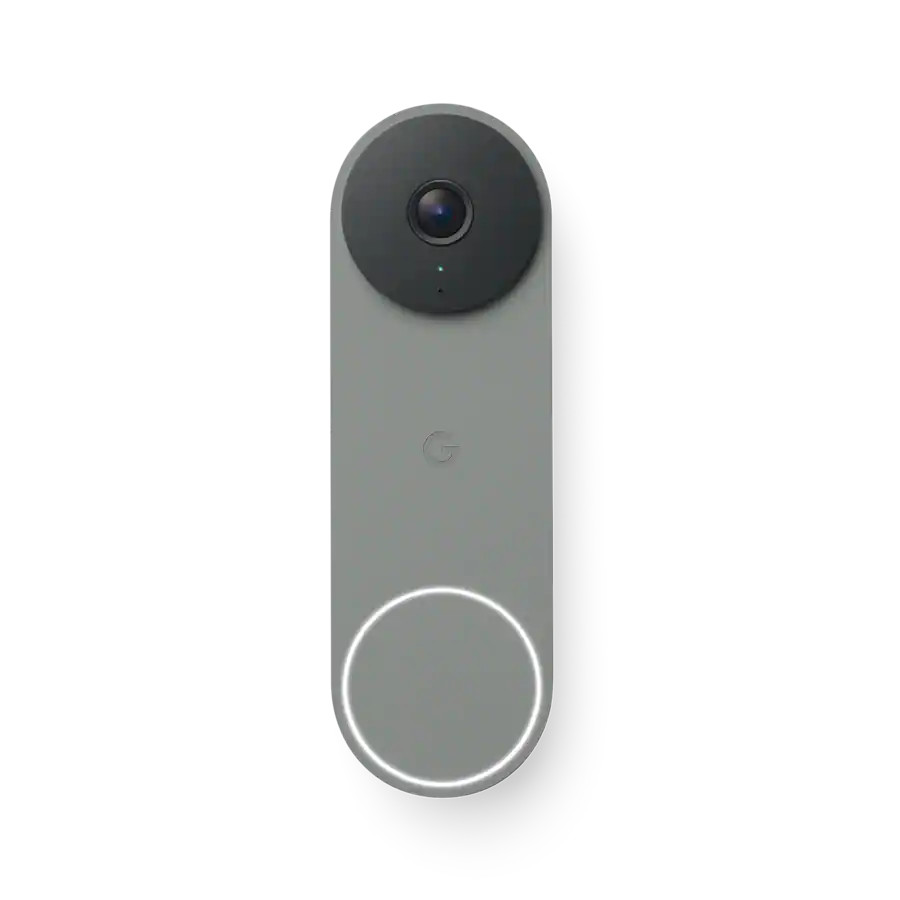 Google - Nest Doorbell (wired, 3rd gen) - Latest Model - 2K Video and Gemini - Hazel | Best Buy U.S.