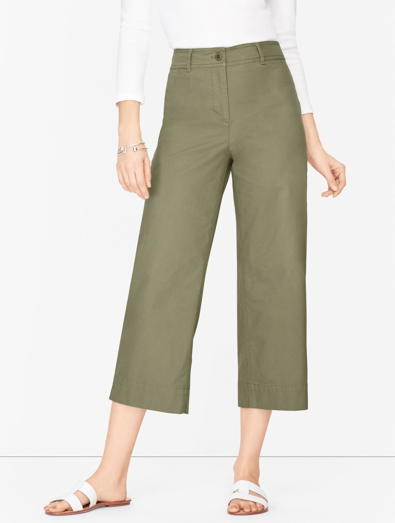 Wide Leg Crop Chinos | Talbots
