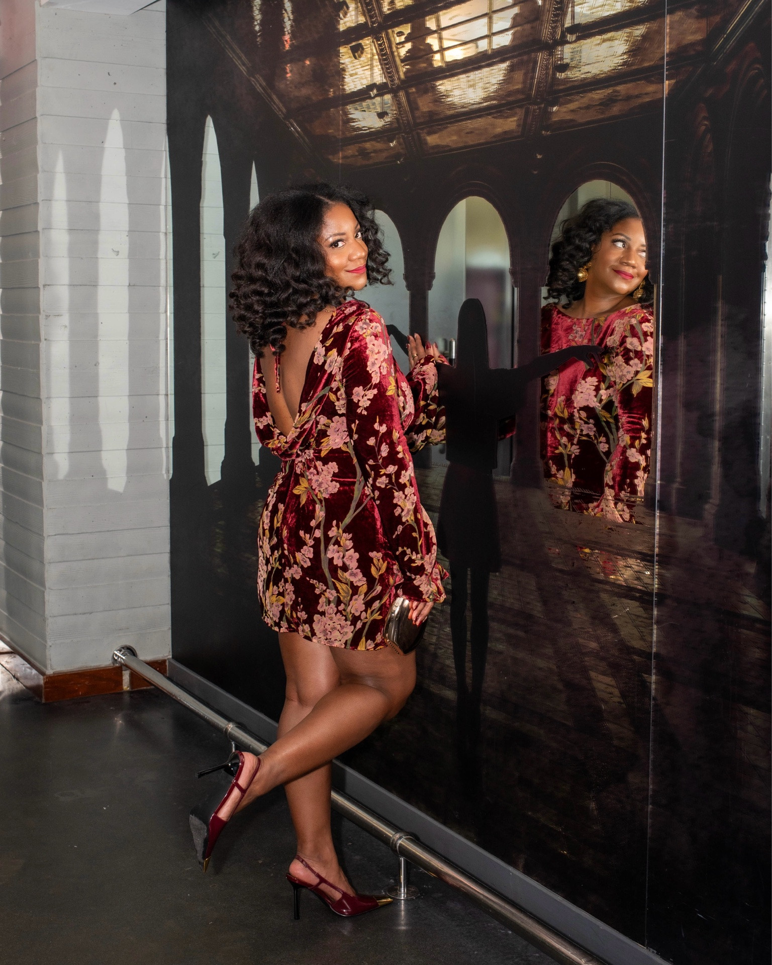 This floral velvet mini dress is perfect for fall occasions where you want to stun. Sized up to an XL and the arms were a little tight because no stretch

#LTKootd #LTKMidsize #LTKSeasonal