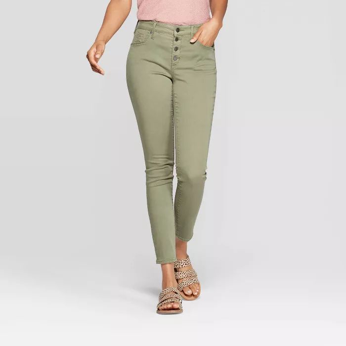 Women's High-Rise Skinny Jeans - Universal Thread™ Olive | Target