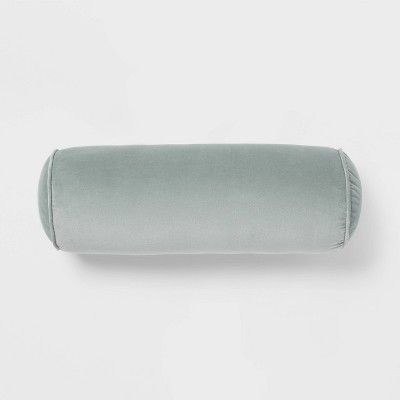 8"x22" Luxe Round Velvet Bolster Decorative Pillow - Threshold™ | Target