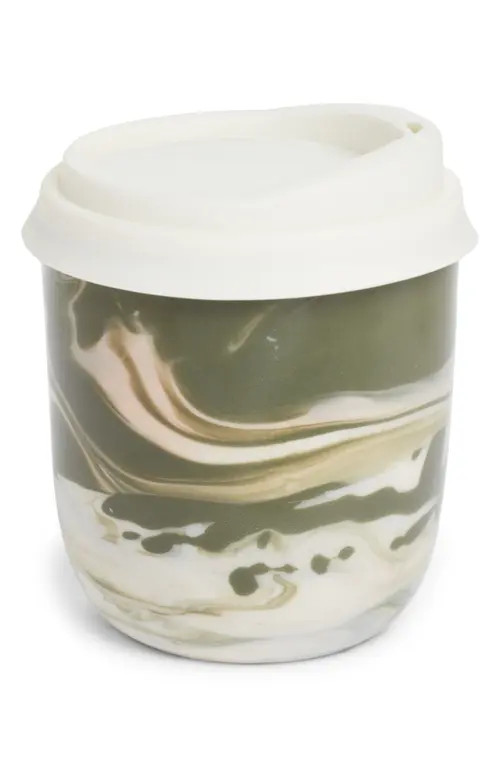 REX DESIGN Handmade Ceramic Travel Mug in Green Marble at Nordstrom | Nordstrom