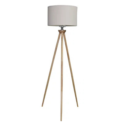 FONC 59" SOLID WOOD FLOOR LAMP WITH CYLINDER SHADE | Wayfair North America