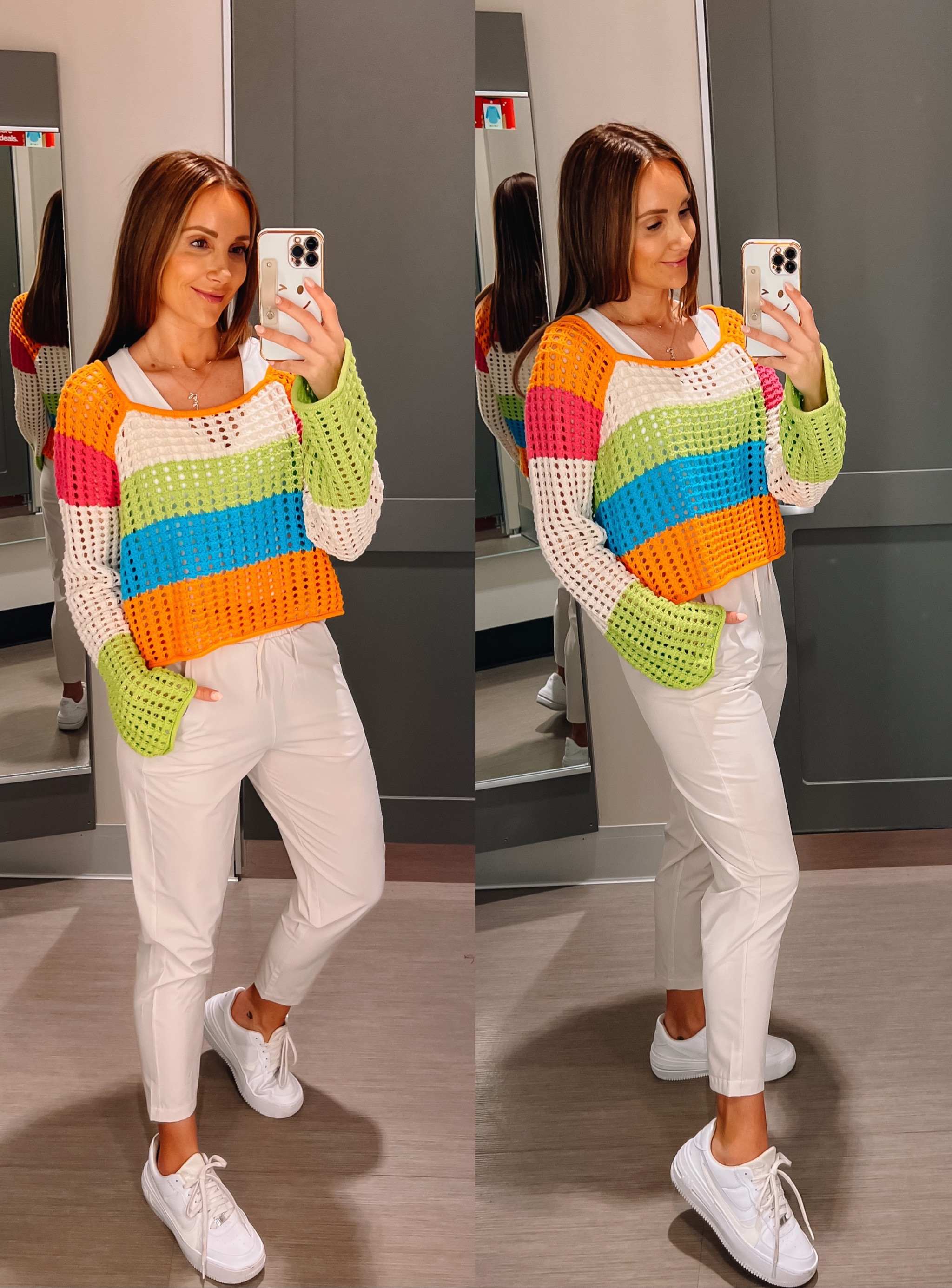 New from target, I’m wearing size medium in the sweater, size small in pants, size small in tank top, size down in  Nike 

#LTKshoecrush #LTKFind #LTKunder50