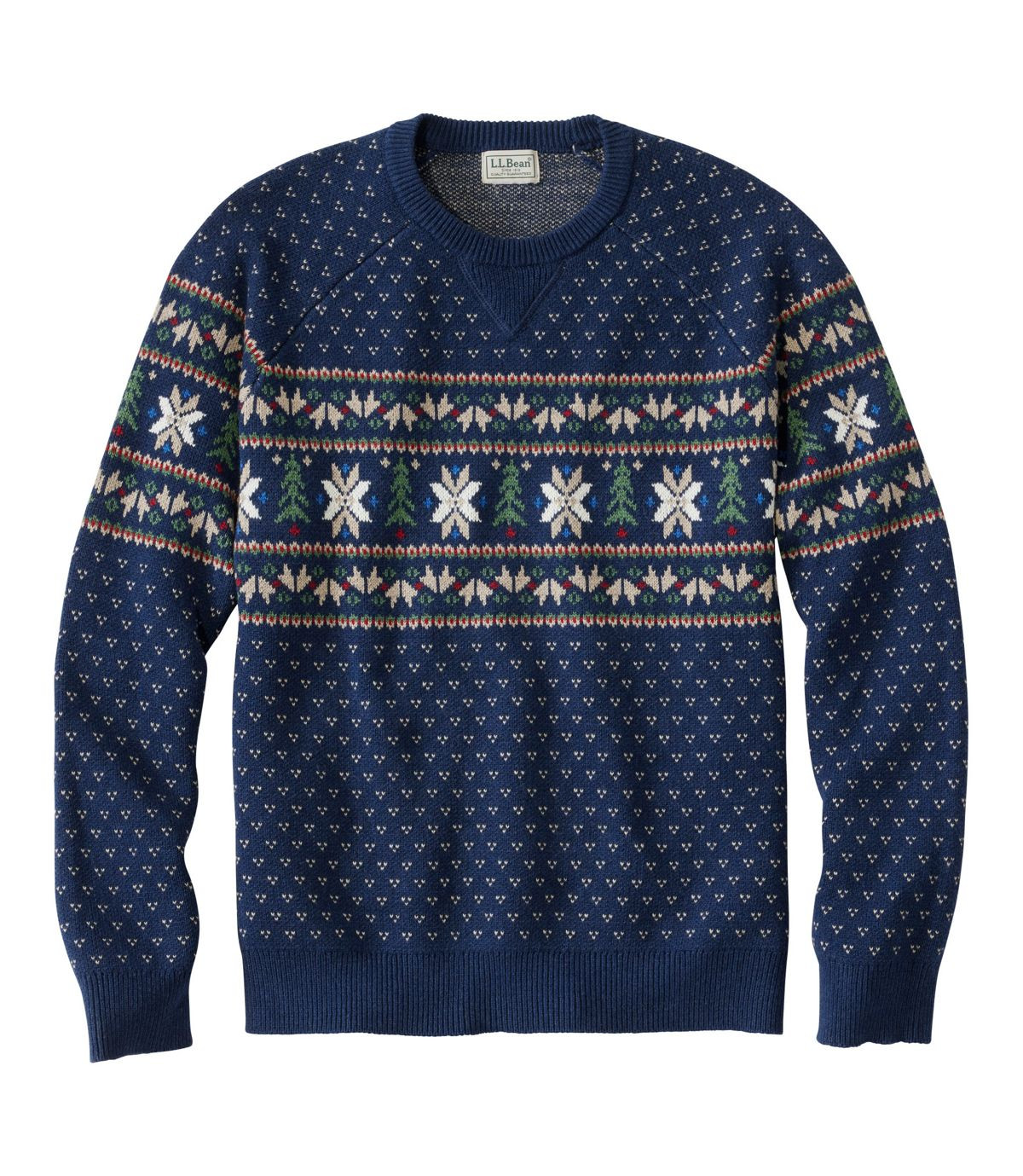 Men's Wicked Soft Cotton/Cashmere Sweater, Crewneck, Pattern | L.L. Bean