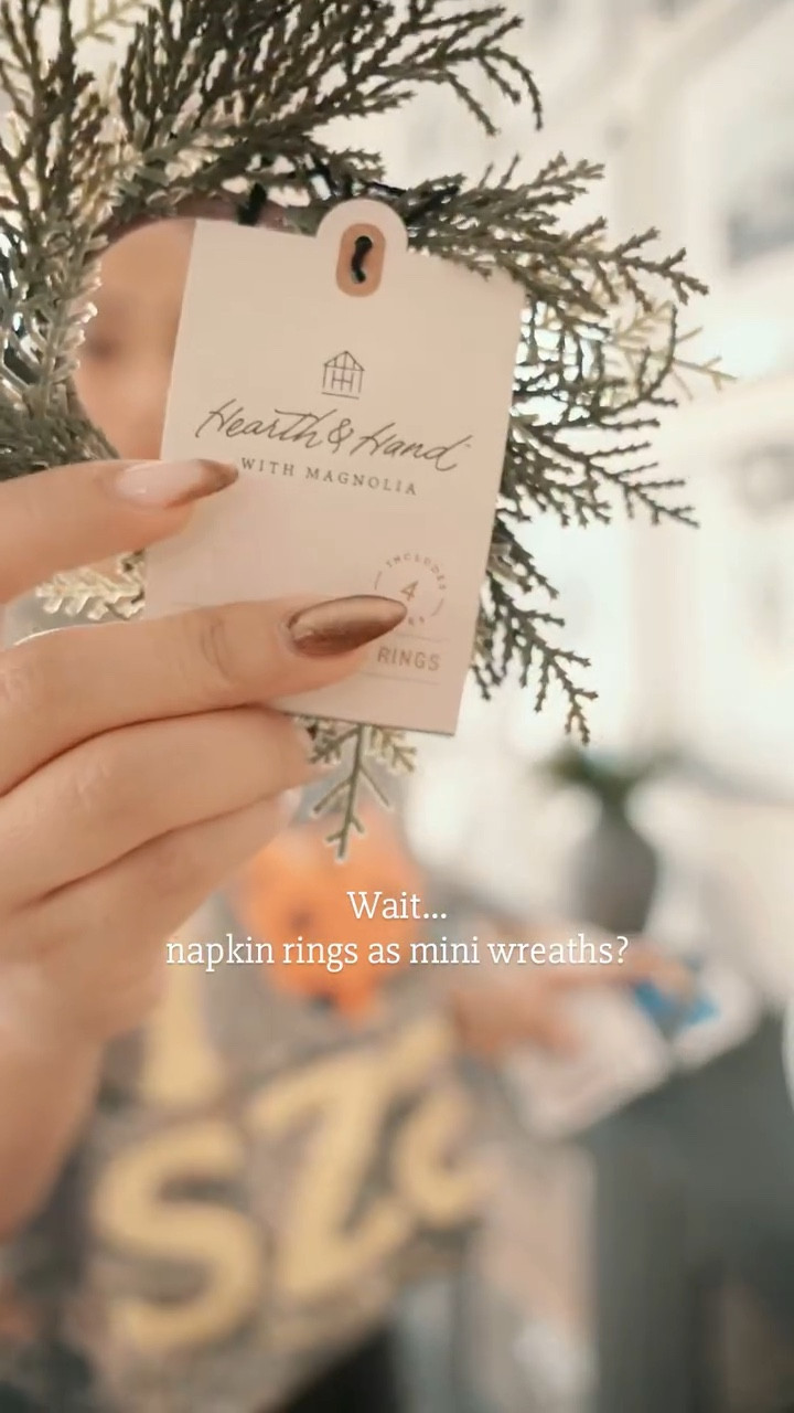 Napkin rings… wreaths?

Honestly this tiny hack surprised me too. Such a quick way to add a soft holiday touch without buying a ton of new decor. Little swaps like this make the whole space feel warm and pulled together. Tell me if you try it on your gallery wall! 

#LTKFamily #LTKHoliday #LTKSeasonal