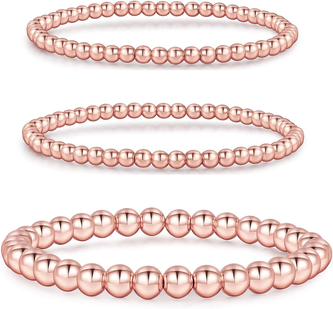 MOROTOLE 5PCS 14K Gold Plated Bracelets Set for Women Men Adjustable Hypoallergenic Stackable Str... | Amazon (US)