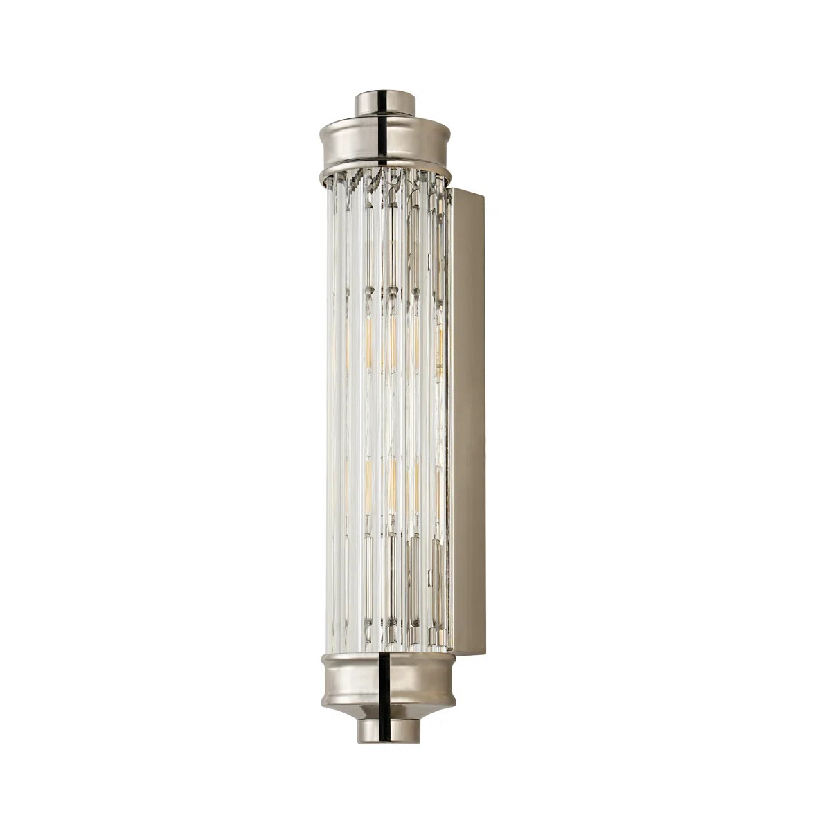 Sharima Ribbed Glass Rod Cylindrical Wall Light, 2 Heads Wall Lamp Wall Sconce | Wayfair North America