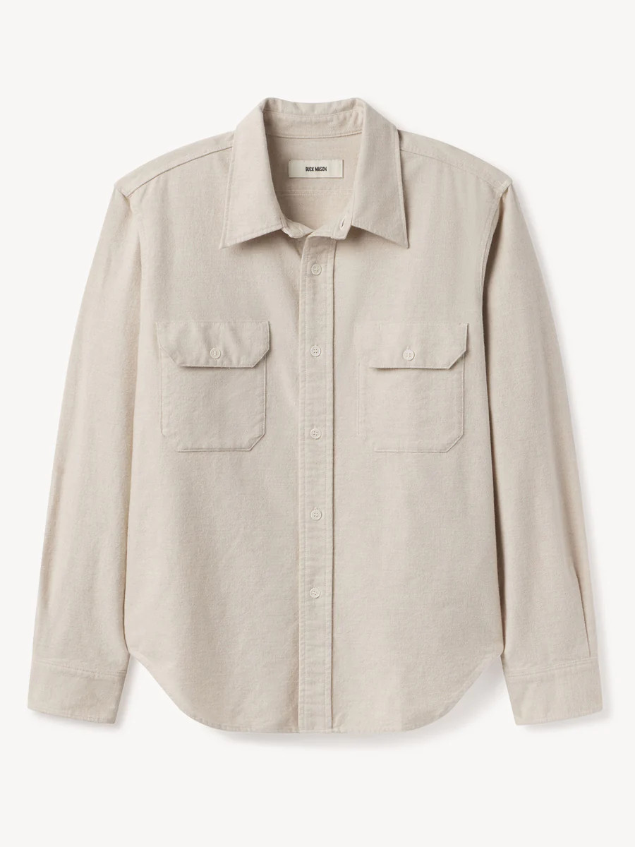 Oatmeal Craftsman Chamois Work Shirt | Buck Mason