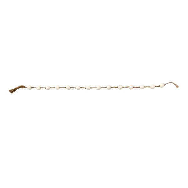 White Ceramic Bead Garland, 36.75" | At Home