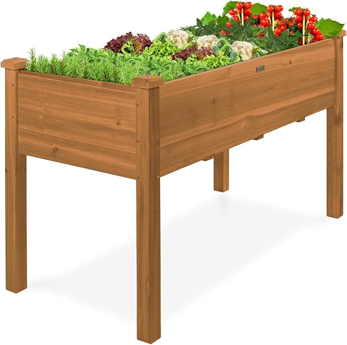 Best Choice Products 48 x 24 x 30 Inches Raised Garden Bed, Elevated Wood Planter Box Stand for B... | Amazon (US)