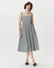 100% European Linen Fit & Flare Midi Dress | Quince