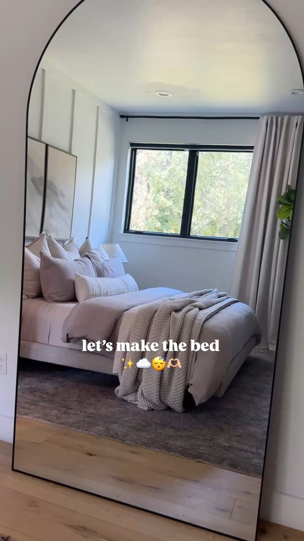 Guest room refresh I swapped in the Cariloha bamboo duvet cover in Coastal Gray and…