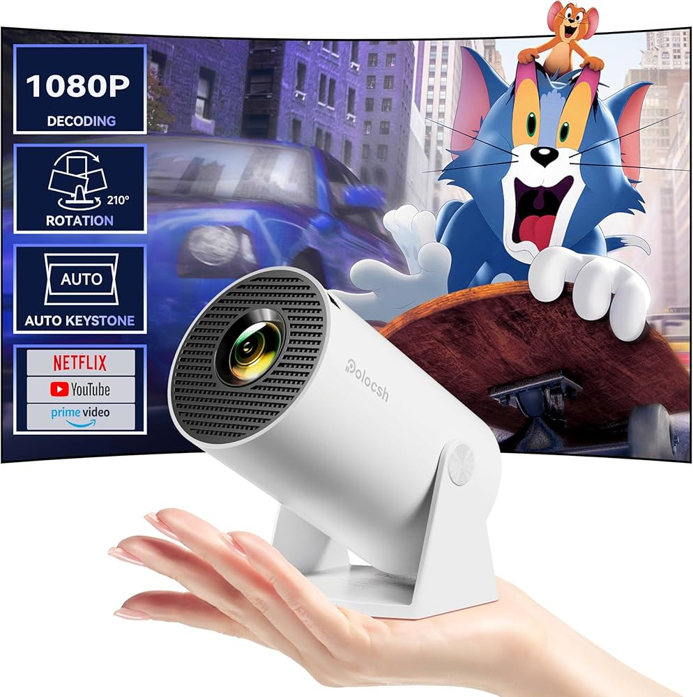 Mini Projector with Wifi and Bluetooth 180°Rotatable Portable Smart Projector Built-in Android T... | Amazon (US)