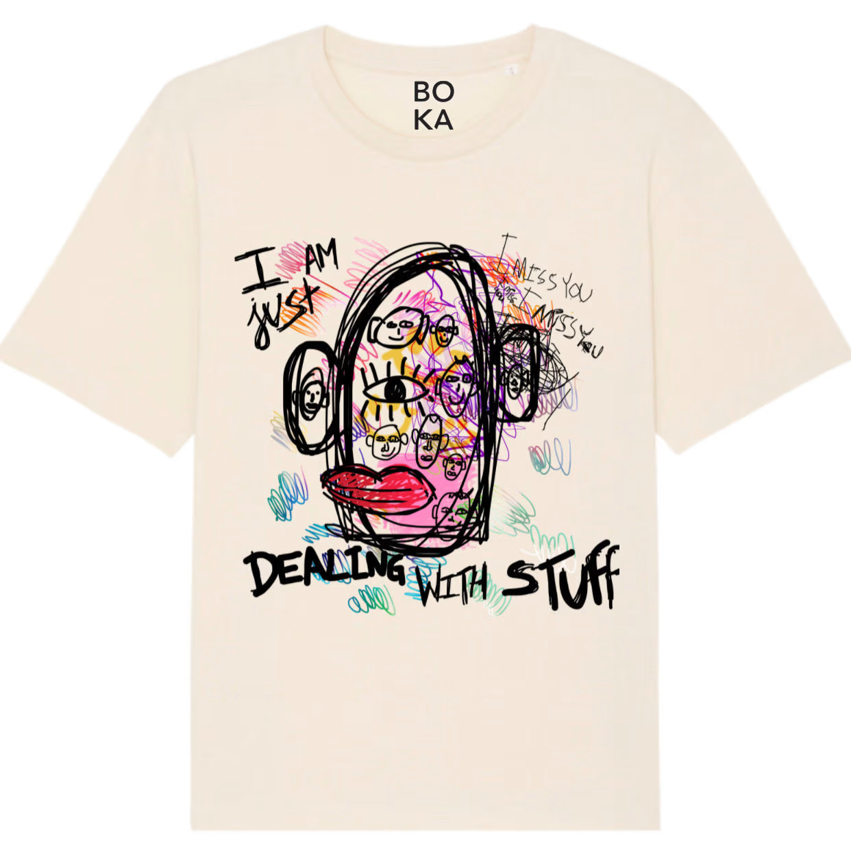 I Am Just Dealing With Stuff Organic Cotton T-Shirt | Wolf & Badger (US)